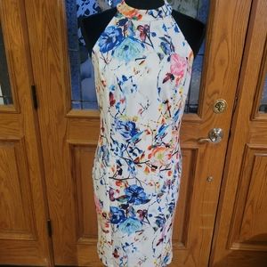 SOLD Halter Watercolor Dress